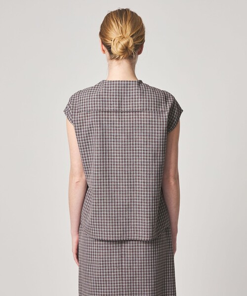 Steven Alan(スティーブンアラン)の「<Steven Alan>チェック ショートスリーブ シャツ(シャツ/ブラウス・レディース・ライトブルー/ブラウン・M/S)」の8枚目の写真