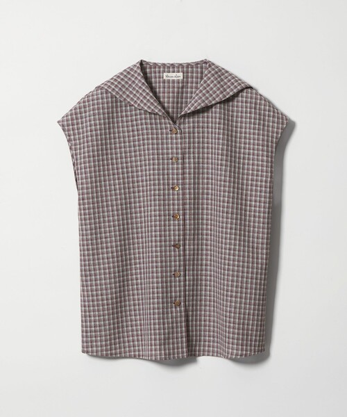 Steven Alan(スティーブンアラン)の「<Steven Alan>チェック ショートスリーブ シャツ(シャツ/ブラウス・レディース・ライトブルー/ブラウン・M/S)」の9枚目の写真