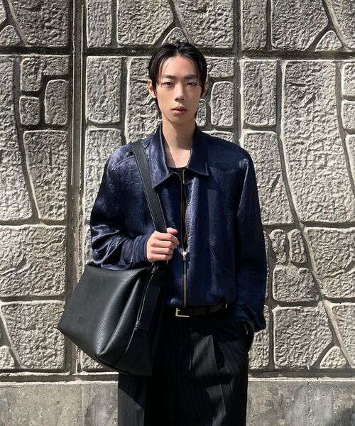 JUAN HOMME(ジュアンオム)の「ピンストライプワイドトラウザー(ブラック)(スラックス・メンズ・ブラック・SMALL/LARGE/MEDIUM)」の19枚目の写真