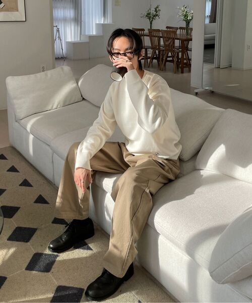 JUAN HOMME(ジュアンオム)の「ピンストライプワイドトラウザー(ブラック)(スラックス・メンズ・ブラック・SMALL/LARGE/MEDIUM)」の22枚目の写真