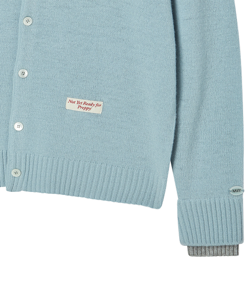 Beyond Closet（-）の「[コレクションライン] ダブルカフススーパーファインウールカーディガン スカイブルー（カーディガン/ボレロ・レディース・その他・LARGE/MEDIUM）」の6枚目の写真