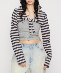 BORDER HOODIE CUT ボレロ