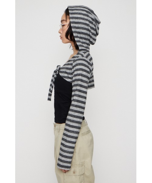 BORDER HOODIE CUT ボレロ（カーディガン/ボレロ）｜LAGUA GEM
