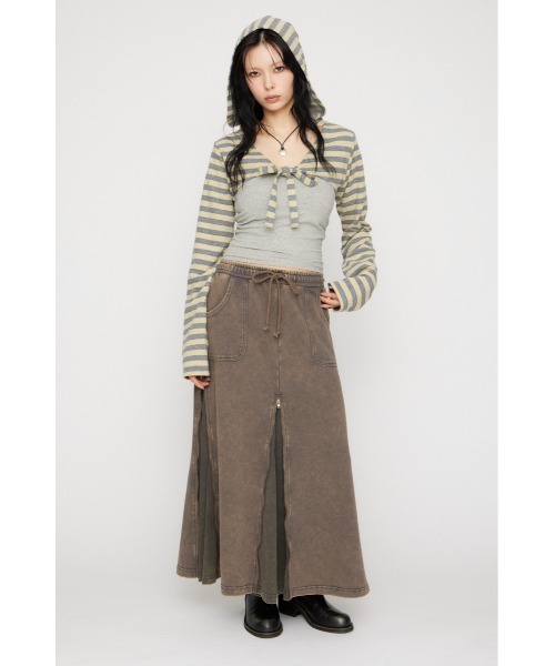 LAGUA GEM(ラグアジェム)の「BORDER HOODIE CUT ボレロ(カーディガン/ボレロ・レディース・ライトイエロー/グレー/ベージュ・FREE)」の15枚目の写真