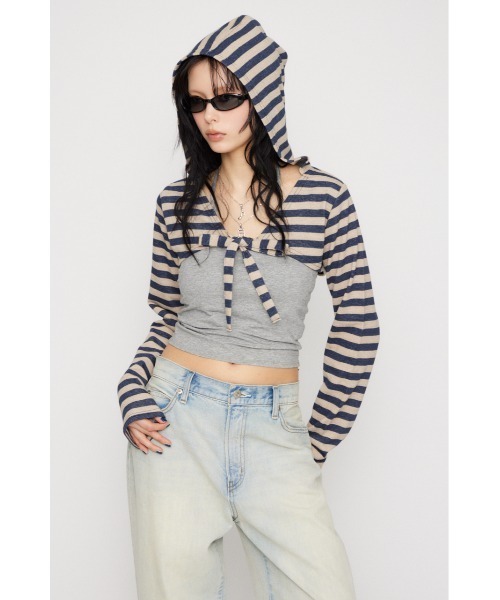 Plage【R’IAM】FEMININE ボーダー7分丈プルオーバー plage（プラージュ）の「【R'IAM】FEMININE テンジクボーダーTシャツ2