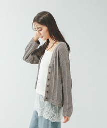 GLOBAL WORK | リネンコットンMIXVネックカーディガン/636130(カーディガン/ボレロ)
