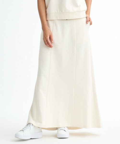 RVCA(ルーカ)の「RVCA ウィメンズ SWEAT MAXI SKIRT スカート 【2026年春夏モデル】(スカート・レディース・ブラック/アイボリー/ホワイト系その他・SMALL/MEDIUM)」の2枚目の写真