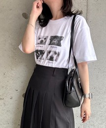 グラフィックアニマルデザインプリント半袖Tシャツ