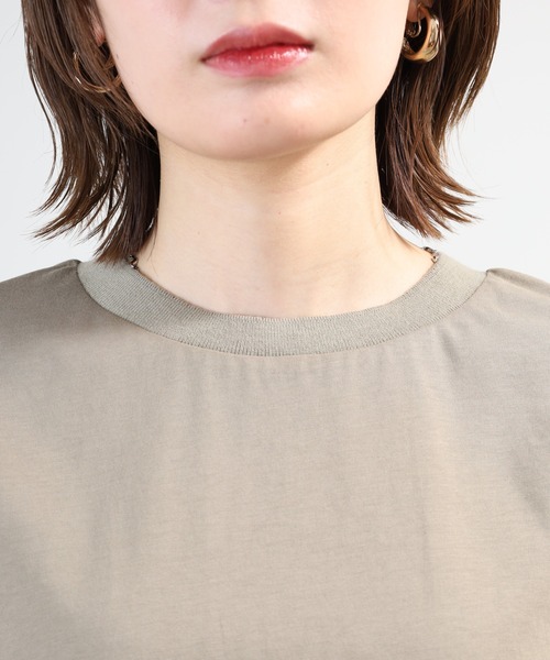 A.N.L(エーエヌエル レーベル)の「A.N.L レース切り替え オーバーサイズプルオーバー 半袖(Tシャツ/カットソー・レディース・ブラック/ブルー/モスグリーン・38)」の14枚目の写真