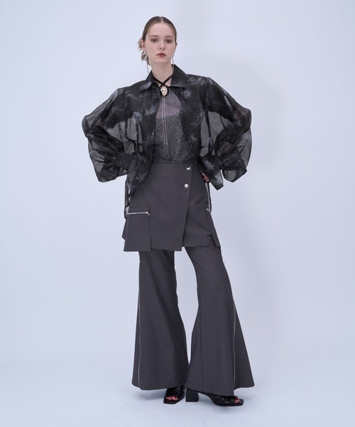 HARE（ハレ）の「アートフラワーガラシアーシャツLS(HARE)（シャツ/ブラウス・レディース・ブラック/ブルー/グリーン・FREE）」の6枚目の写真