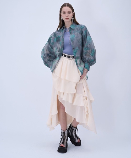 HARE（ハレ）の「アートフラワーガラシアーシャツLS(HARE)（シャツ/ブラウス・レディース・ブラック/ブルー/グリーン・FREE）」の7枚目の写真