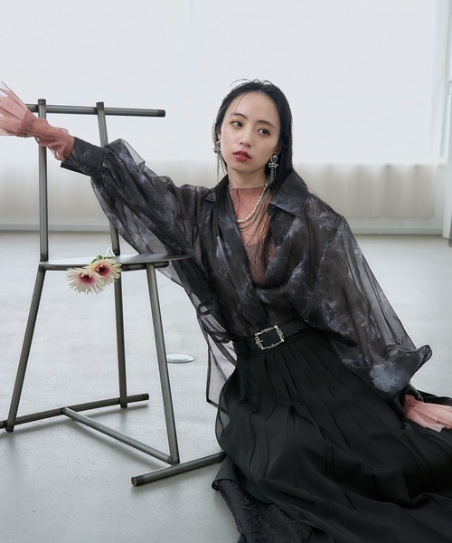 HARE（ハレ）の「アートフラワーガラシアーシャツLS(HARE)（シャツ/ブラウス・レディース・ブラック/ブルー/グリーン・FREE）」の10枚目の写真