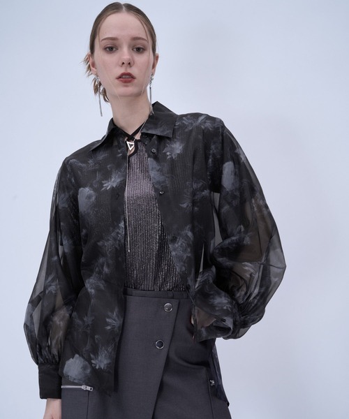 HARE（ハレ）の「アートフラワーガラシアーシャツLS(HARE)（シャツ/ブラウス・レディース・ブラック/ブルー/グリーン・FREE）」の11枚目の写真