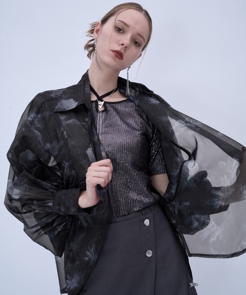 HARE（ハレ）の「アートフラワーガラシアーシャツLS(HARE)（シャツ/ブラウス・レディース・ブラック/ブルー/グリーン・FREE）」の12枚目の写真