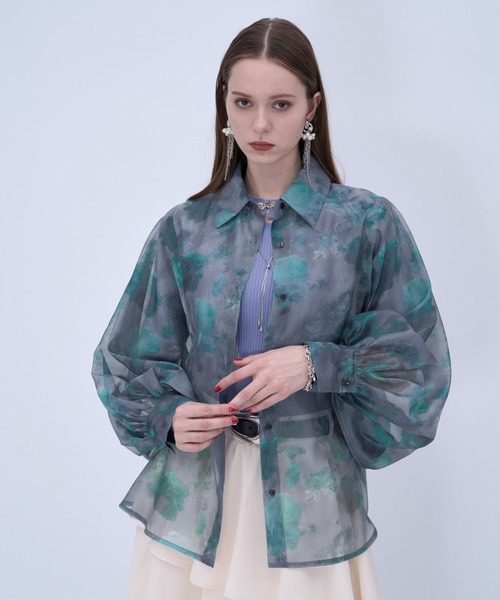 HARE（ハレ）の「アートフラワーガラシアーシャツLS(HARE)（シャツ/ブラウス・レディース・ブラック/ブルー/グリーン・FREE）」の17枚目の写真