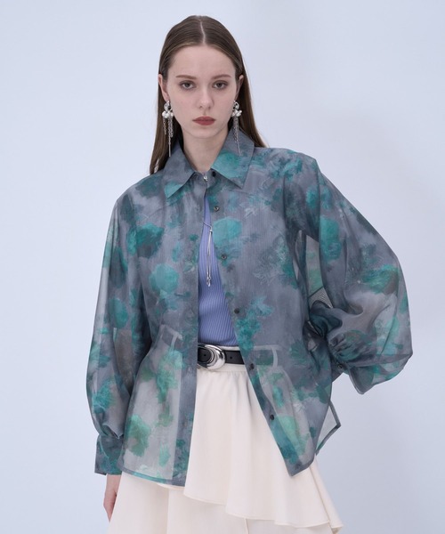 HARE（ハレ）の「アートフラワーガラシアーシャツLS(HARE)（シャツ/ブラウス・レディース・ブラック/ブルー/グリーン・FREE）」の18枚目の写真