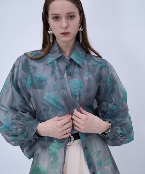 HARE（ハレ）の「アートフラワーガラシアーシャツLS(HARE)（シャツ/ブラウス・レディース・ブラック/ブルー/グリーン・FREE）」の19枚目の写真