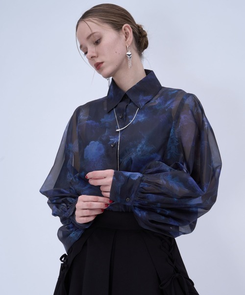 HARE（ハレ）の「アートフラワーガラシアーシャツLS(HARE)（シャツ/ブラウス・レディース・ブラック/ブルー/グリーン・FREE）」の20枚目の写真