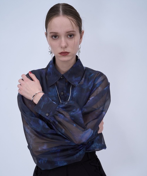 HARE（ハレ）の「アートフラワーガラシアーシャツLS(HARE)（シャツ/ブラウス・レディース・ブラック/ブルー/グリーン・FREE）」の21枚目の写真