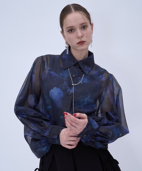 HARE（ハレ）の「アートフラワーガラシアーシャツLS(HARE)（シャツ/ブラウス・レディース・ブラック/ブルー/グリーン・FREE）」の22枚目の写真