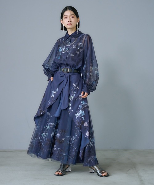 HARE(ハレ)の「アートフラワーガラシアーシャツLS(HARE)(シャツ/ブラウス・レディース・ブラック/ブルー/グリーン/ネイビー/ブラック系その他/グレー/グレー系その他/パープル・FREE)」の13枚目の写真