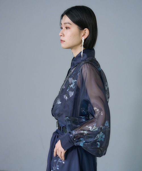 HARE(ハレ)の「アートフラワーガラシアーシャツLS(HARE)(シャツ/ブラウス・レディース・ブラック/ブルー/グリーン/ネイビー/ブラック系その他/グレー/グレー系その他/パープル・FREE)」の20枚目の写真