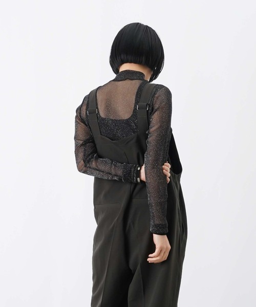 LUCA/LADY LUCK LUCA（ルカ/レディラックルカ）の「LC/LLL ラメシアーハイネックプルオーバー（Tシャツ/カットソー・レディース・カーキ/ブルー/グレー/ブラック/アイボリー・FREE）」の7枚目の写真