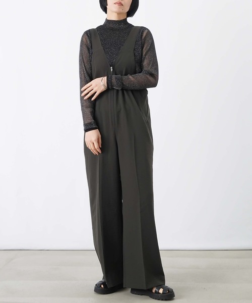 LUCA/LADY LUCK LUCA（ルカ/レディラックルカ）の「LC/LLL ラメシアーハイネックプルオーバー（Tシャツ/カットソー・レディース・カーキ/ブルー/グレー/ブラック/アイボリー・FREE）」の9枚目の写真