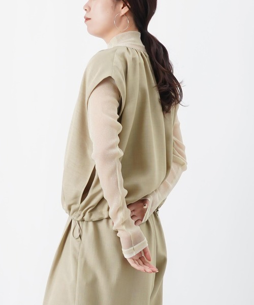 LUCA/LADY LUCK LUCA（ルカ/レディラックルカ）の「LC/LLL ラメシアーハイネックプルオーバー（Tシャツ/カットソー・レディース・カーキ/ブルー/グレー/ブラック/アイボリー・FREE）」の14枚目の写真