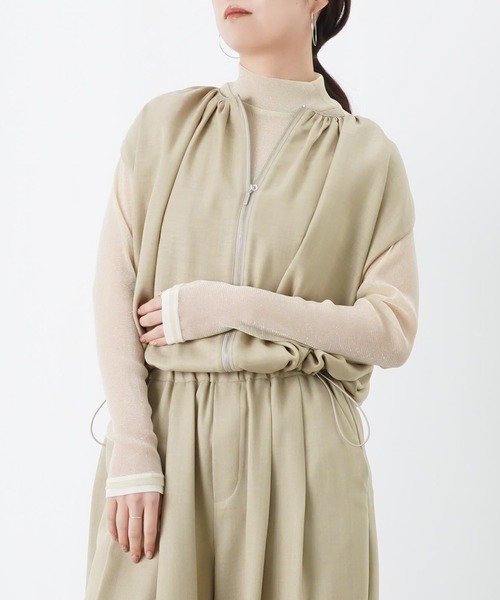 LUCA/LADY LUCK LUCA（ルカ/レディラックルカ）の「LC/LLL ラメシアーハイネックプルオーバー（Tシャツ/カットソー・レディース・カーキ/ブルー/グレー/ブラック/アイボリー・FREE）」の17枚目の写真