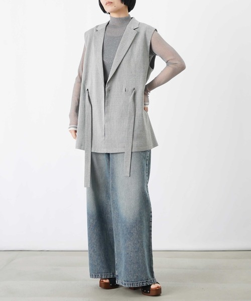 LUCA/LADY LUCK LUCA（ルカ/レディラックルカ）の「LC/LLL ラメシアーハイネックプルオーバー（Tシャツ/カットソー・レディース・カーキ/ブルー/グレー/ブラック/アイボリー・FREE）」の12枚目の写真