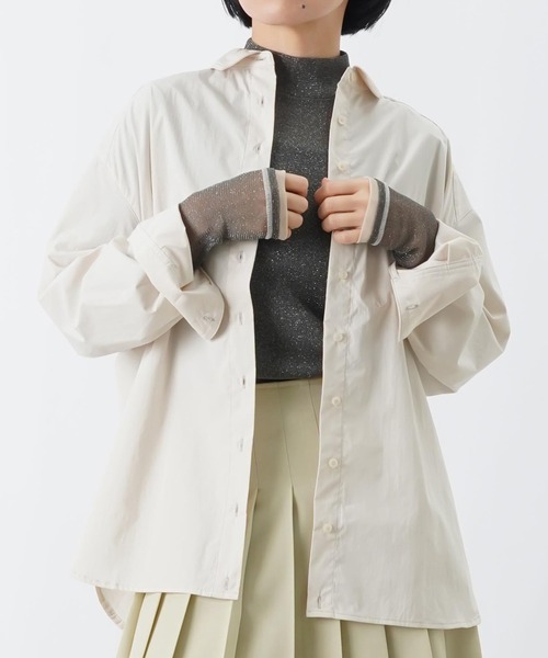 LUCA/LADY LUCK LUCA（ルカ/レディラックルカ）の「LC/LLL ラメシアーハイネックプルオーバー（Tシャツ/カットソー・レディース・カーキ/ブルー/グレー/ブラック/アイボリー・FREE）」の21枚目の写真