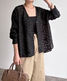 【WEB限定】ジャガードパフスリーブシャツ