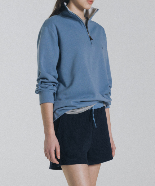 ANDNEEDS（アンドニーズ）の「Hugo half zip-up long sleeve (blue)（スウェット・レディース・その他・FREE）」の3枚目の写真