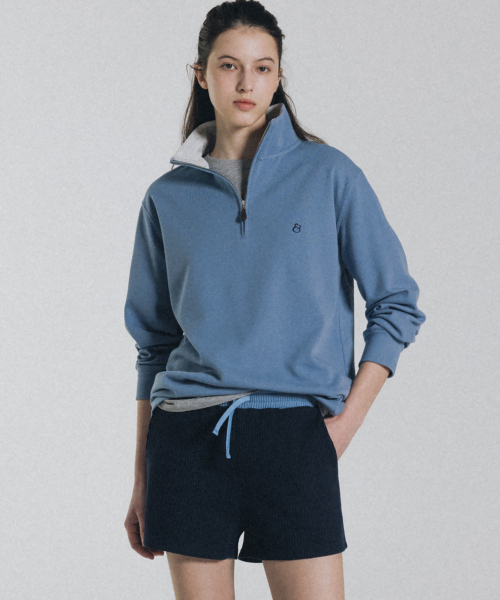 ANDNEEDS（アンドニーズ）の「Hugo half zip-up long sleeve (blue)（スウェット・レディース・その他・FREE）」の4枚目の写真