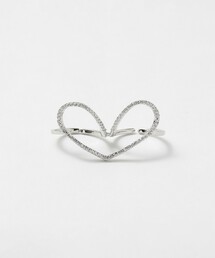 UNITED ARROWS | パヴェハート ダブルリング(リング)