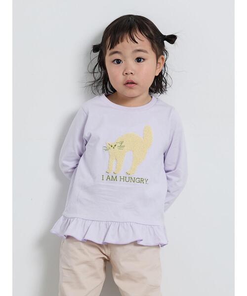 Samansa Mos2 Lagom(サマンサモスモスラーゴム)の「ネコさがら刺繍ロンT(Tシャツ/カットソー・キッズ・ミント/ラベンダー・130/95/120/110/100)」の3枚目の写真