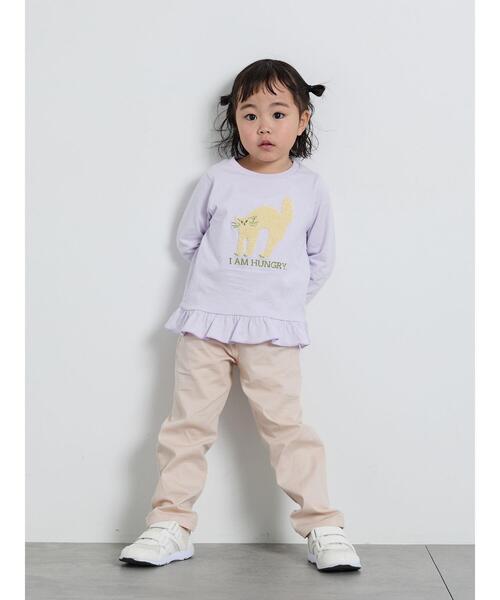 Samansa Mos2 Lagom(サマンサモスモスラーゴム)の「ネコさがら刺繍ロンT(Tシャツ/カットソー・キッズ・ミント/ラベンダー・130/95/120/110/100)」の5枚目の写真