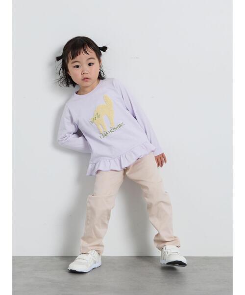 Samansa Mos2 Lagom(サマンサモスモスラーゴム)の「ネコさがら刺繍ロンT(Tシャツ/カットソー・キッズ・ミント/ラベンダー・130/95/120/110/100)」の6枚目の写真
