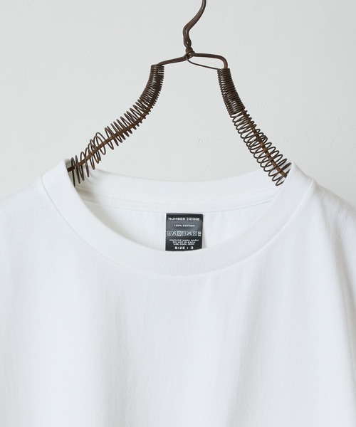 NUMBER (N)INE(ナンバーナイン)の「SMOOTH COTTON EMBROIDERY POCKET TUBE T-SHIRT / スムース コットン ロゴ刺繍 ポケット チューブ Tシャツ(Tシャツ/カットソー・メンズ・ホワイト/ブラック・2/3/4)」の4枚目の写真