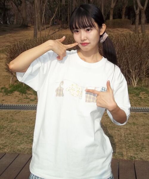 ambler(エムブラー)の「A Clothes Line アプリケ刺繍半袖Tシャツ AS1310 (アイボリー)(Tシャツ/カットソー・レディース・その他・MEDIUM/SMALL)」の9枚目の写真