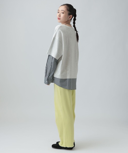 LEPSIM（レプシィム）の「布帛レイヤードBIGTEE　645476（Tシャツ/カットソー・レディース・チャコールグレー/ライトグレー/オフホワイト・FREE）」の15枚目の写真