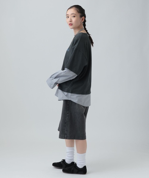 LEPSIM（レプシィム）の「布帛レイヤードBIGTEE　645476（Tシャツ/カットソー・レディース・チャコールグレー/ライトグレー/オフホワイト・FREE）」の21枚目の写真