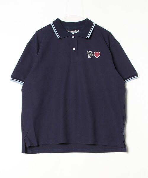 My sugar Babe（マイシュガーベイブ）の「MSB heart patch polo（ポロシャツ・メンズ・イエロー系その他/ピンク/ホワイト/ネイビー・LARGE/MEDIUM）」の2枚目の写真