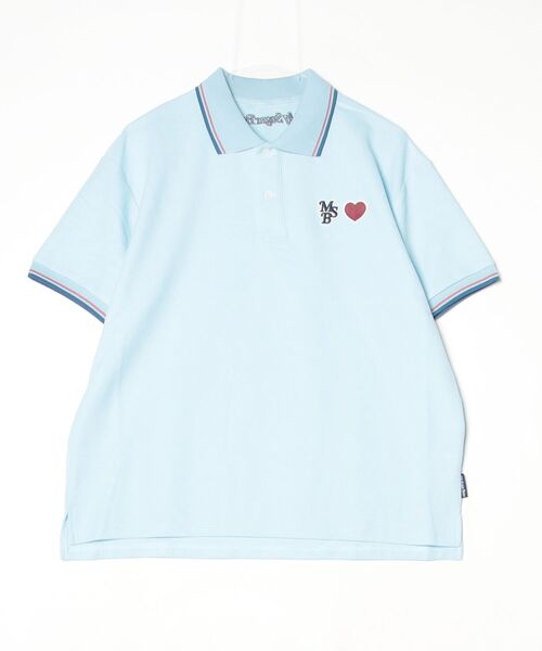 My sugar Babe（マイシュガーベイブ）の「MSB heart patch polo（ポロシャツ・メンズ・イエロー系その他/ピンク/ホワイト/ネイビー・LARGE/MEDIUM）」の3枚目の写真