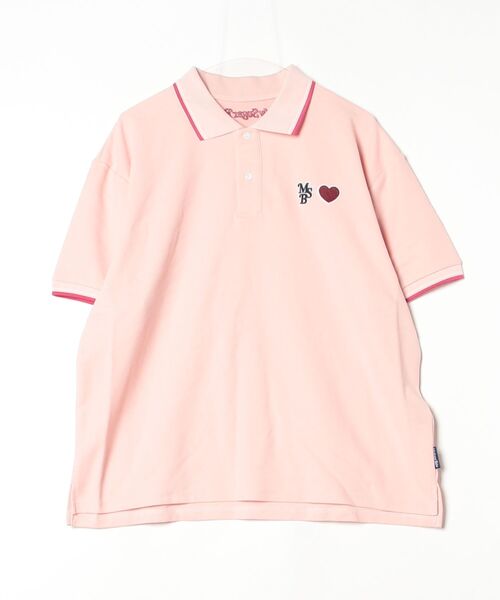 My sugar Babe（マイシュガーベイブ）の「MSB heart patch polo（ポロシャツ・メンズ・イエロー系その他/ピンク/ホワイト/ネイビー・LARGE/MEDIUM）」の4枚目の写真