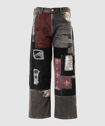 Levi's W-NAME PATCHWORKED COTTON DENIM PANTS