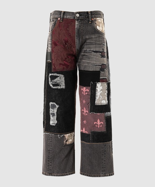 Levi's W-NAME PATCHWORKED COTTON DENIM PANTS（デニムパンツ