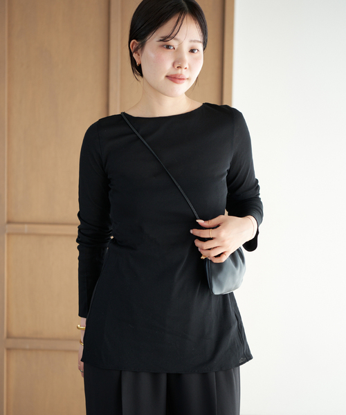 plage(プラージュ)の「C/Cuナノシア 2way ロンT(Tシャツ/カットソー・レディース・ホワイト/ブラウン/ブラック・FREE)」の10枚目の写真