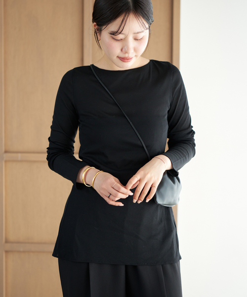 plage(プラージュ)の「C/Cuナノシア 2way ロンT(Tシャツ/カットソー・レディース・ホワイト/ブラウン/ブラック・FREE)」の11枚目の写真